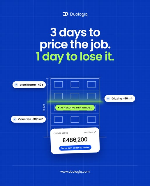 3 days to price the job. 1 day to lose it.